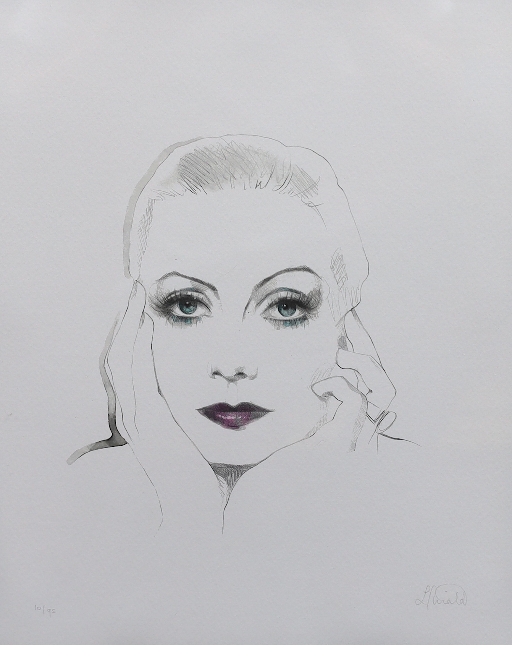 Laura Tinald (Contemporary), giclée print on premium deckled edge paper, 'Greta', signed in pencil, numbered 10/75, 38 x 30cm